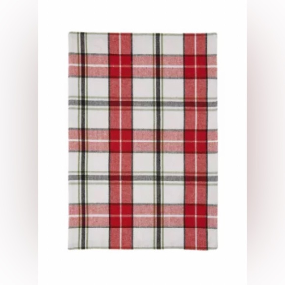 Cloth Napkins Red, White, Black, Green Plaid Holiday Christmas Valentine’s 20x20 - Picture 1 of 4